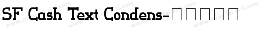 SF Cash Text Condens字体转换